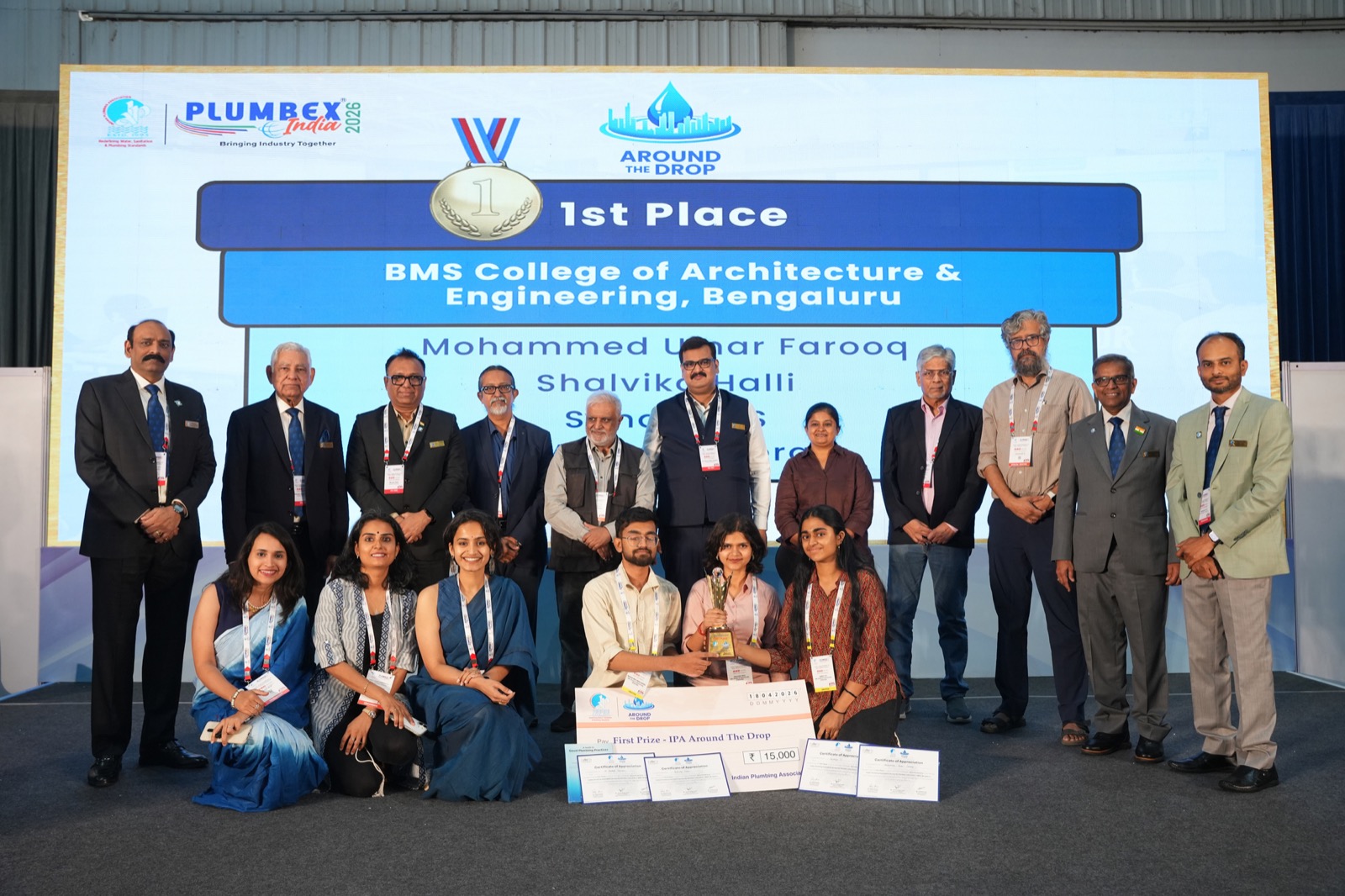 1st Place winners from BMS College of Architecture & Engineering Bengaluru