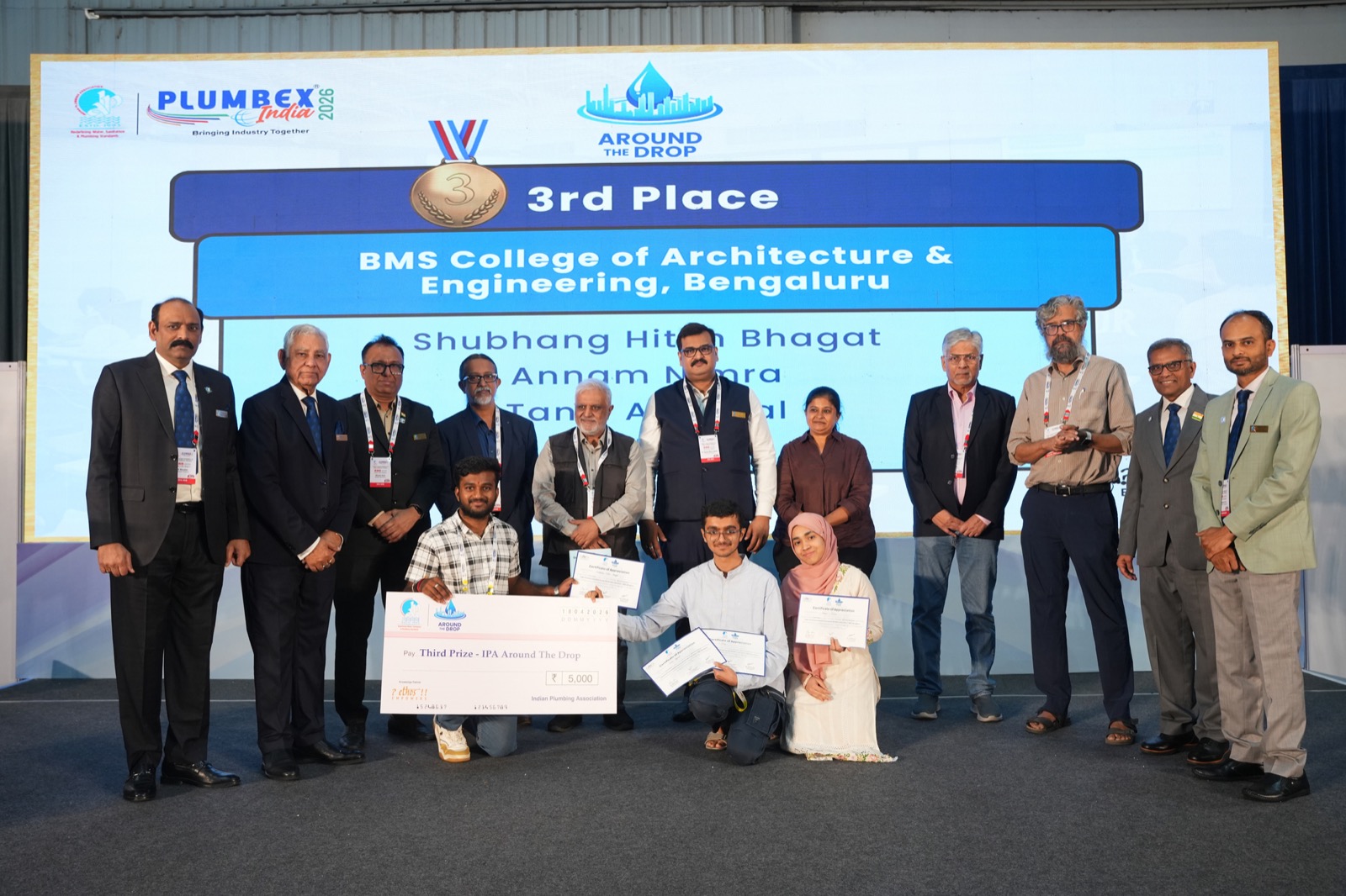 3rd Place winners from BMS College of Architecture & engineering Bengaluru